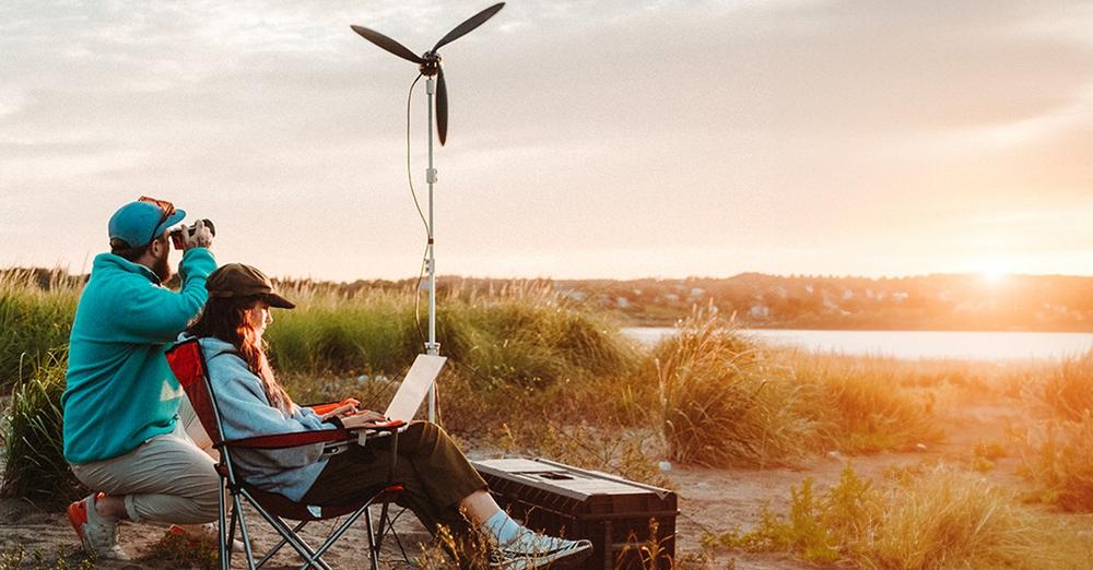 Deze windturbine neem je mee tijdens het kamperen