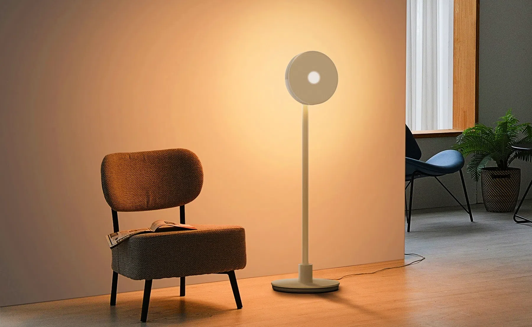 Deze lamp van LG lijkt op een ventilator, maar is een projector