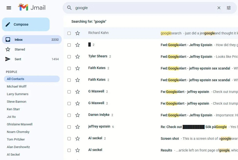 Screenshot van Jmail.world
