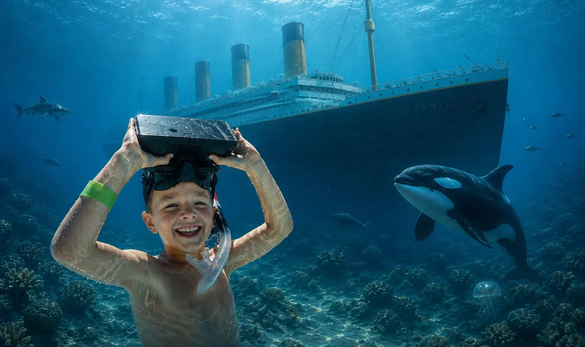VR-duikbril transformeert zwembaden in Titanic-ervaring