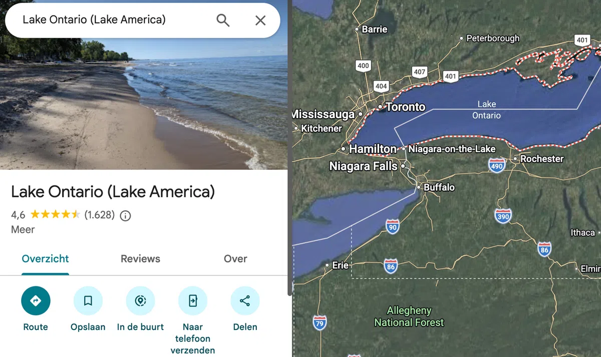 Trumps wens voor ‘Meer van Amerika’ komt uit in Google Maps